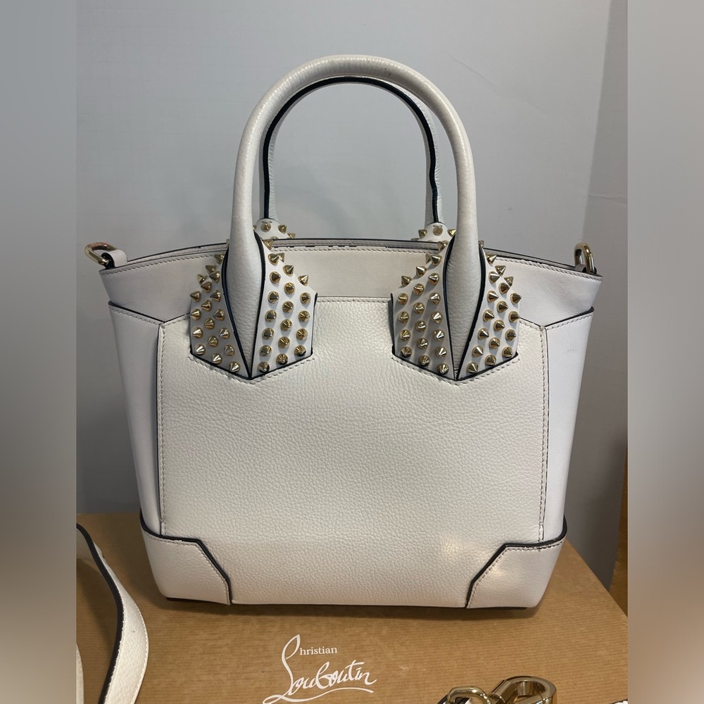 Eloise 2Way Handbag - White with Gold Metal - Removable Strap